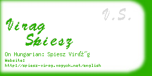 virag spiesz business card